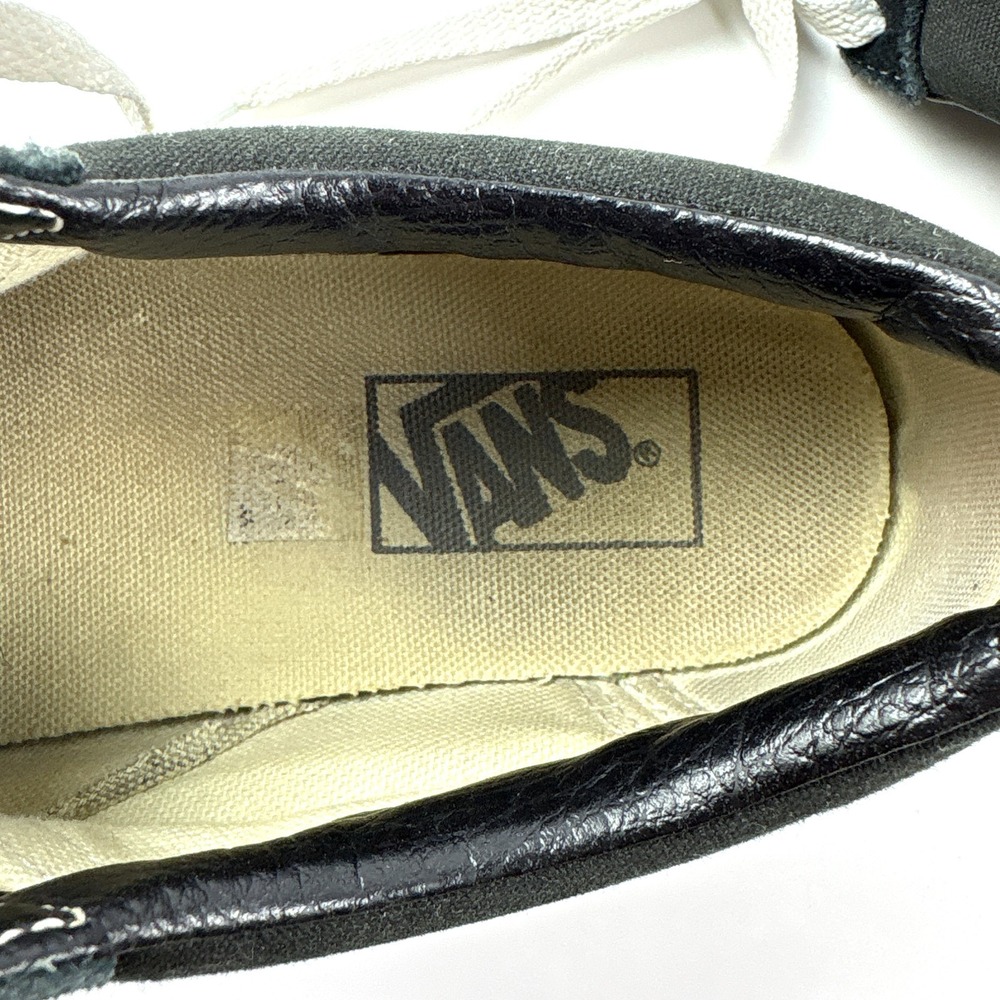 Vans Old Skool Low Top Skate Shoes M 7 W 8.5 Black White Canvas Suede - Picture 10 of 16